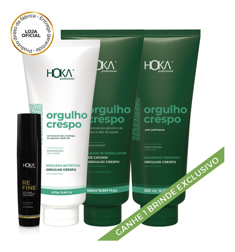 Kit Modelagem De Cachos Orgulho Crespo + Extra Brilho Hoka