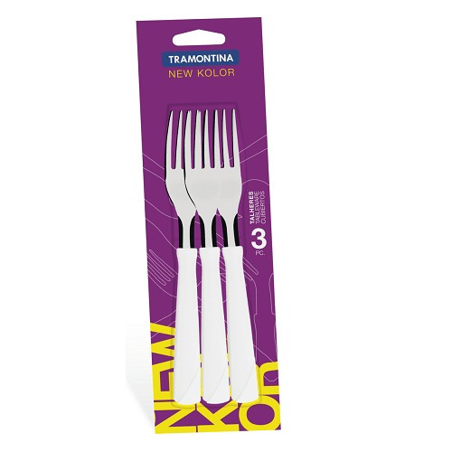 Tenedor Blanco New Kolor Blíster X3 - Bazar Colucci