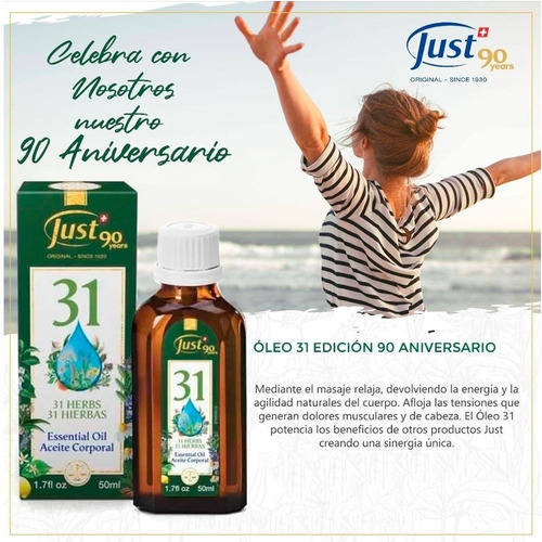 Imagen 6 de 9 de Aceite Oleo 31 De 50ml Just Producto Original Y Sellado