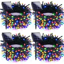Comprar Luces Solares Navidad Para Exterior 100 Luces Led 10m 4 Uni