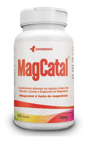 Suplemento Em Cápsulas Catalmedic Magcatal Taurato Lisina Bisglicinato D Magnesio 120 cápsulas