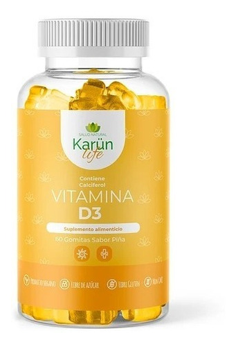 Vitamina D3 60 Gomitas | Sin Azúcar | Karunlife