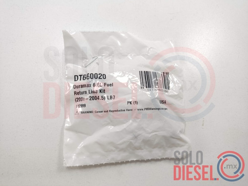 Kit De Retorno Combustible Duramax 6.6 Dt660020