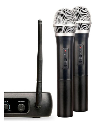 Microfone Sem Fio Duplo Vhf Profissional Vokal Vws-20 Plus