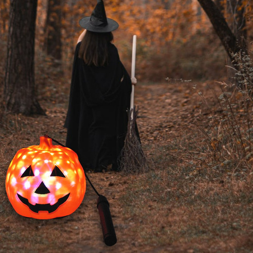 Lámpara De Linterna De Calabaza De Halloween Apoyos De Luz