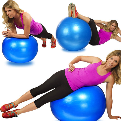 Bola Suiça Pilates 65cm Com Bomba Yoga Abdominais 150kg