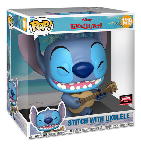 Funko Pop Stitch With Ukulele #1419 Targetcon Jumbo 10inch