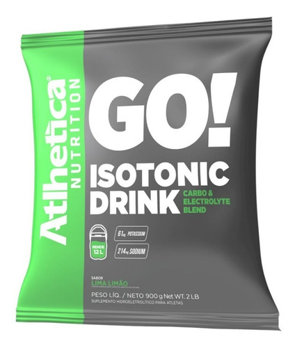 Isotonico Isotonic Drink Go! - Atlhetica 900g - Endurance 