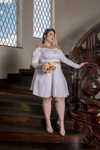 Vestido casamento hotsell cartorio plus size