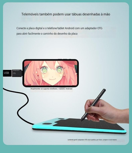 Tablet De Desenho Com Caneta Para Computador/celular/tablet