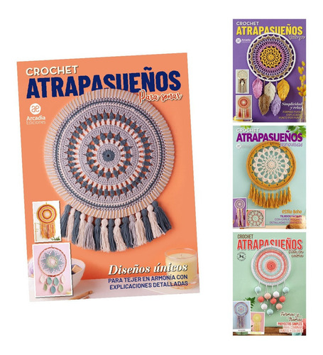 Revista Tejido Crochet Atrapasueños Pack De 4