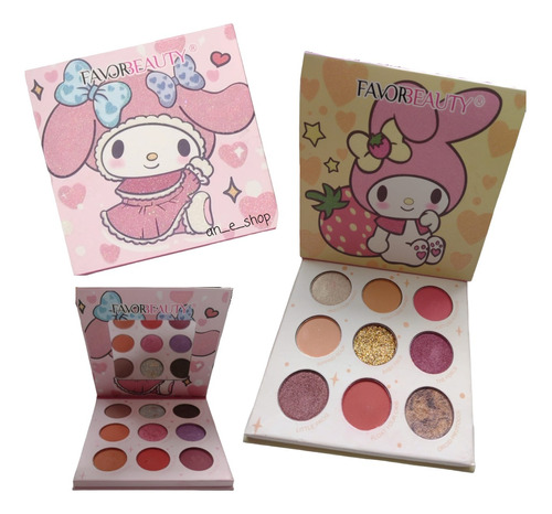 Paleta De Sombras Kawaii My Melody Kuromi