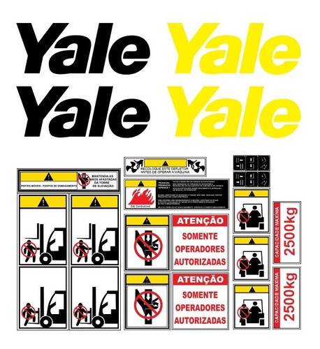 Kit De Adesivos Para Empilhadeiras Yale Nfe