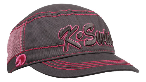 Gorra Cachucha K-swiss Logo Cómoda Ajustable Negro/rosa