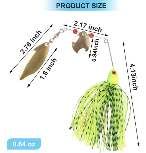 Spinnerbait Señuelos Multicolor Para Pesca De Trucha Y Salmo