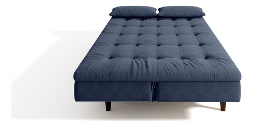 Sofá cama de 3 plazas de 190 cm Sofá Nabalina azul azabache
