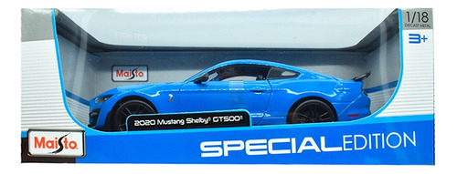 Ford Mustang Shelby Gt500 2020 Azul Maisto Escala 1:18 Nuevo