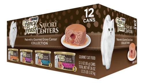 Alimento Húmedo Gato Fancy Feast Pate Savory Centers 12p 4sa