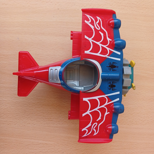 Avion Spider-man Y Taladro Iron Man Marvel Hero Hasbro 2011 (Usado)
