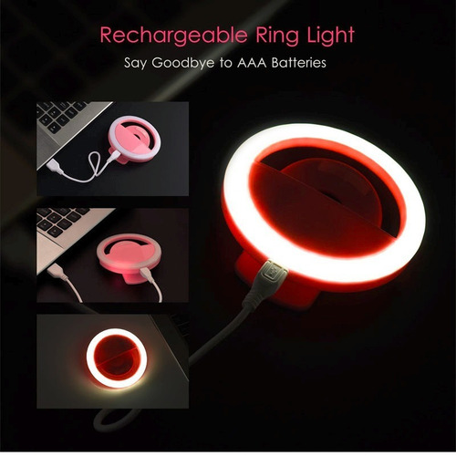 Iluminação Ring Light Selfie Para Câmera Celular E Youtuber