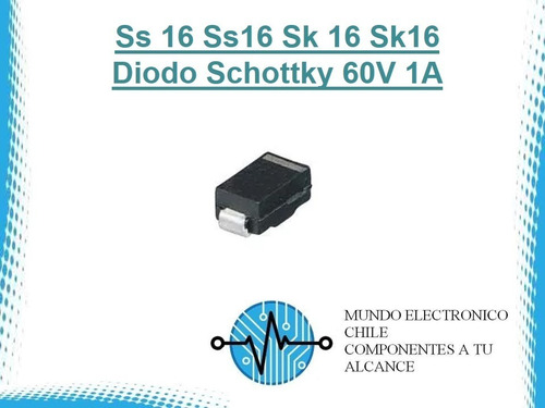 2 X Ss 16 Ss16 Sk 16 Sk16 Diodo Schottky 60v 1a