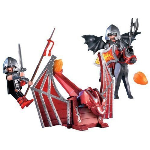 Playmobil 5832 Caballero Del Dragon Catapulta Caballo Knight