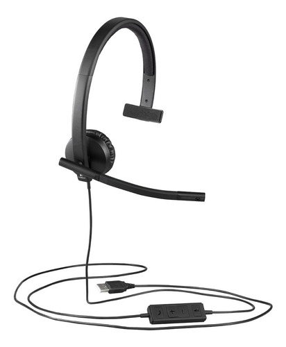 Imagen 1 de 7 de Auricular Usb Logitech Mono H570 Con Microfono Headset