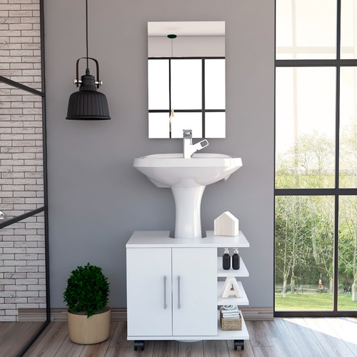Combo Reflekta 4 Mueble De Lavamanos 55 + Espejo Bolonia