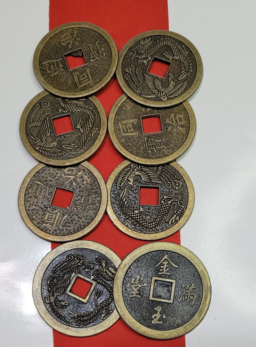 Monedas Chinas De Metal Color  Cobre Feng Shui  