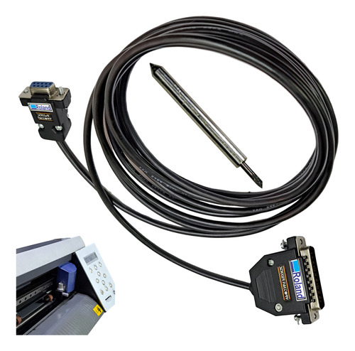 Cable Serial P/ Roland Db25- Db9 3 Mt Rs232 + Navaja