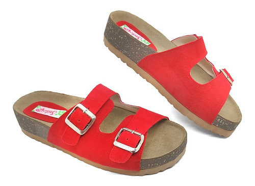 Sandalias Zueco Birk Mujer Liviana Comoda Hebilla Moda Kw