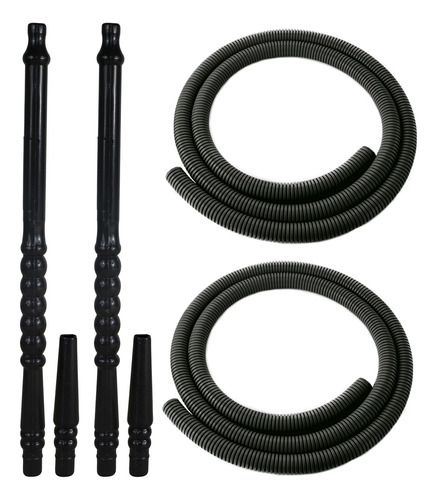 Kit 2 Mangueira Para Narguilé Lavável Black Hose + Vedação