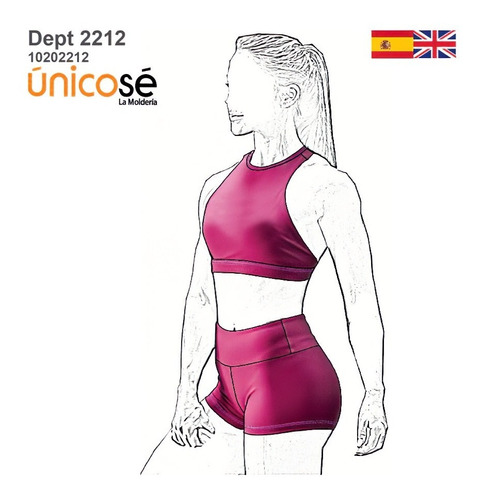 ( Moldes De Ropa)  Deporte Conjunto Mujer 2212