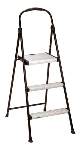 Escalera de aluminio / Estribo 3 peldaños Carga máx. 125 kg Plegable Pies  antideslizantes BRIXO