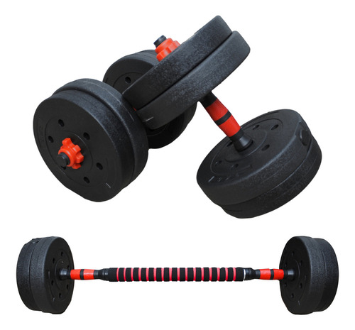 Set 2 Mancuernas Uni Barra 40kg Total Ajustable Pesa Discos