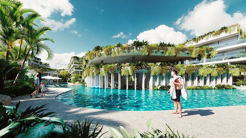 Estudio De Lujo En Venta En Playacar, 4 Albercas, Area Para