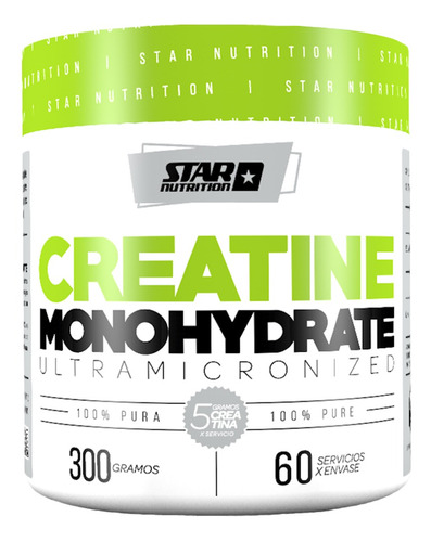 Suplemento En Polvo Star Nutrition Creatine Monohydrate En Pote De 300g