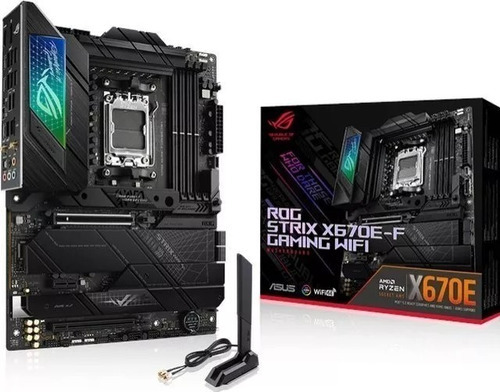 Placa Mãe Asus Rog Strix Gaming Wifi X670e-f Amd Socket Am5 Cor Preto