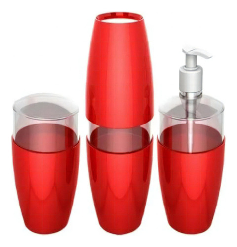 Kit Banheiro Essence Vermelho - Durín