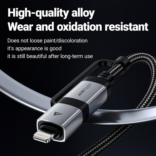 Cable Acefast C20-01 Usb-c/lightning 60w Mfi Tejido