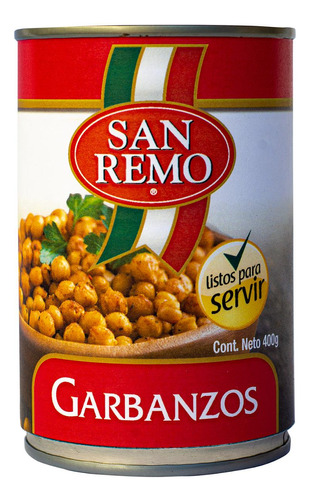 Garbanzos Enlatados 400 Gr San Remo