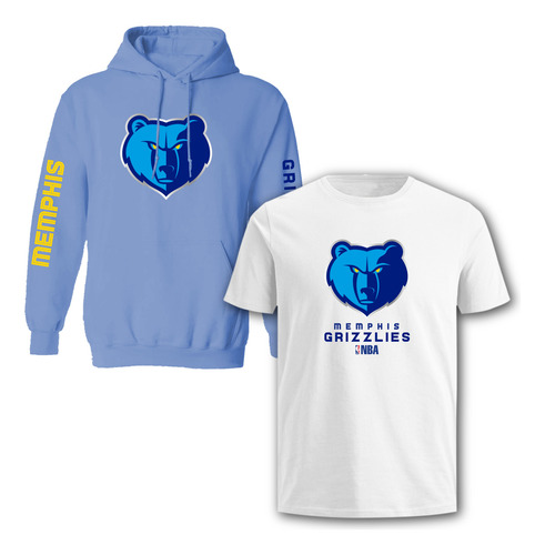 Paquete: Sudadera + Playera Nba Memphis Grizzlies Sublimada