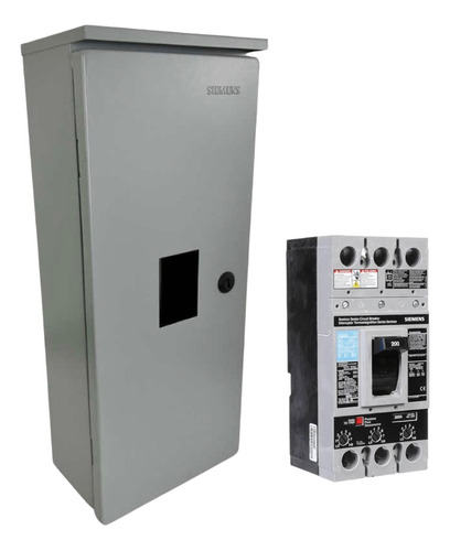 Interruptor Siemens Fxd63b200 Con Gabinete En Caja Color Gris