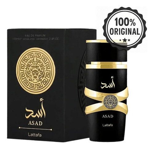 Perfume Lattafa Asad 100ml Eau De Parfum Árabe Original Com Nota Fiscal E Selo Original Lataffa