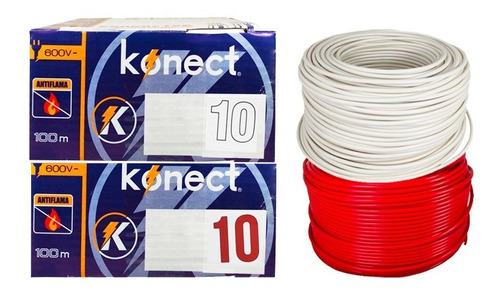 Cable Electrico Cca Calibre10 (rojo, Blanco) 100 Metros 2pzs
