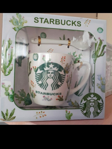 Taza Starbucks Cafe Con Cuchara Pequeña Logo 