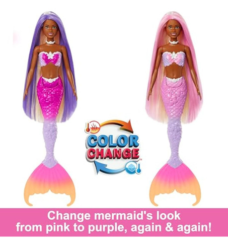 Muñeca Barbie Sirena De Brooklyn Con Pelo Rosado