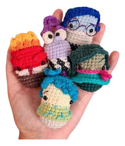 Oferta- Llavero Intensamente- Muñeco Tejido- Amigurumi