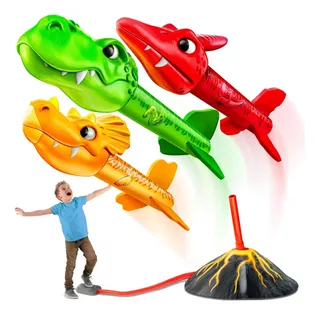Juguetes Para Niños Dinosaur Blaster Lanzacohetes Cohetes