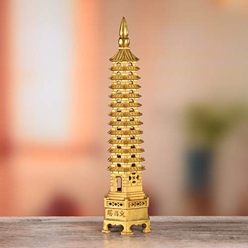 Brasstar Latón Estatua Feng Shui Pagoda Wenchang Capa 13 Tor